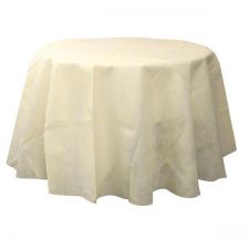 nappe ronde ecru non tisse diametre240m anniversaire communion mariage fete feudartifice cotillons