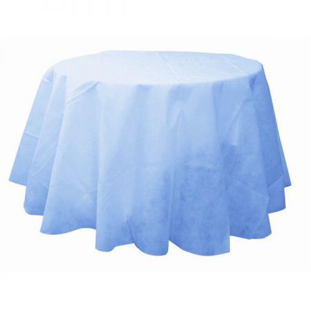 nappe ronde bleu non tisse diametre240m anniversaire communion mariage fete feudartifice cotillons 