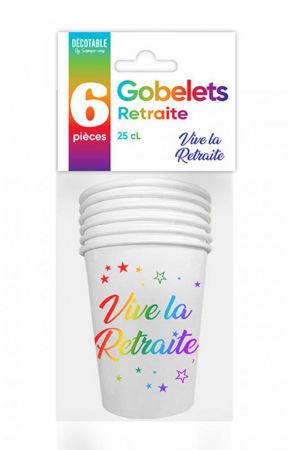 gobelet retraite multicolore 