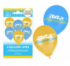 6 ballons anniversaire lemon citron sicile dolce vita 