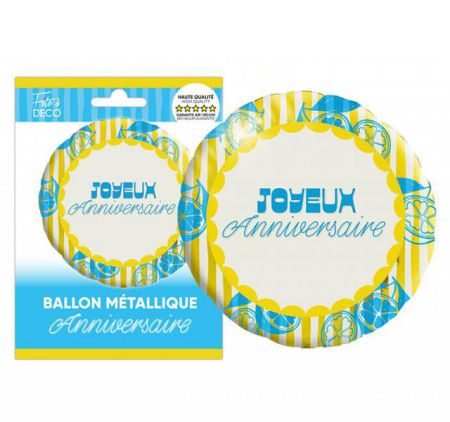 ballon metal rond lemon sicil citron dolce vita 