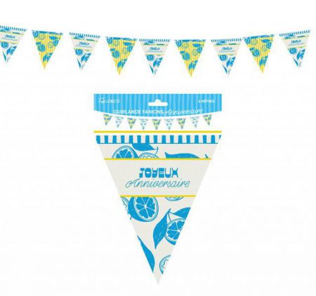 guirlande fanion anniversaire lemon sicile citron dolce vita 