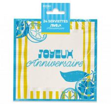 serviettes de table lemon sicile citron dolce vita