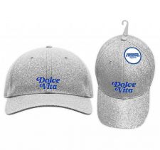 casquette a paillettes dolce vita argent