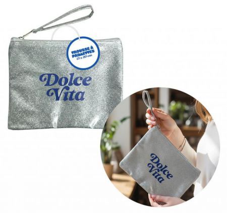 trousse a paillettes dolce vita 