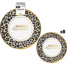 grande assiettes anniversaire leopard 
