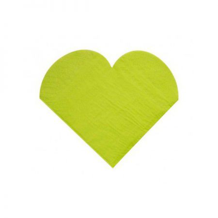 serviette 3 plis coeur vert les 20 pieces anniversaire communion mariage fete feudartifice cotillons 