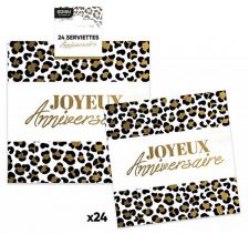 serviettes anniversaire leopard 
