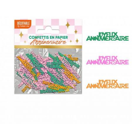 confetti de table retro pop annee 70 