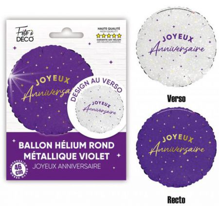ballon ja metallique mauve 