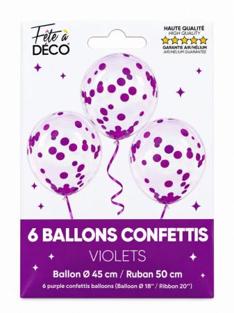ballons confettis integres mauve 