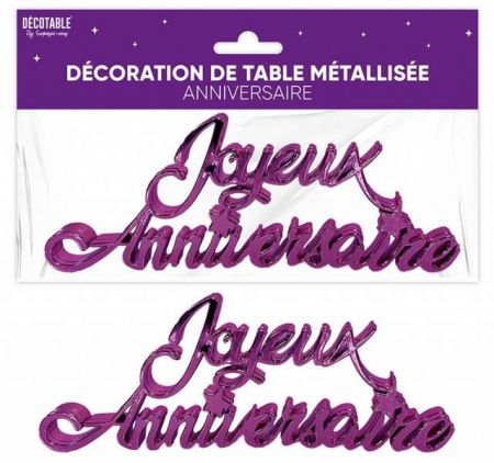 deco de table joyeux anniv 