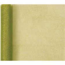 chemin de table vert paillette 29cmx5m anniversaire communion mariage fete feudartifice cotillons