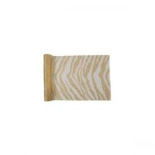 chemin de table zebra or 28cmx5m anniversaire communion mariage fete feudartifice cotillons