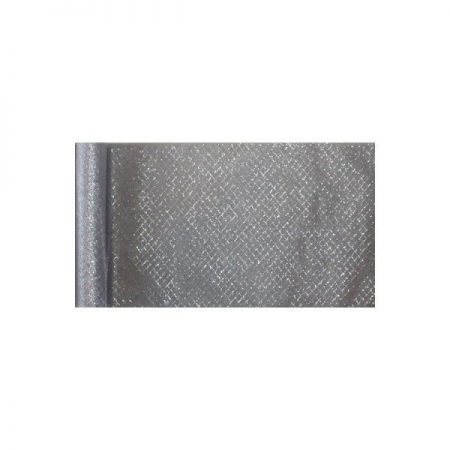 chemin de table damier argent 28cmx5m anniversaire communion mariage fete feudartifice cotillons 