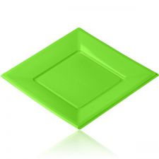 grande assiette carre vert 12 pcs anniversaire communion mariage fete feudartifice cotillons