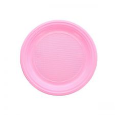 assiette ronde rose 20 pcs anniversaire communion mariage fete feudartifice cotillons