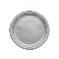 assiette ronde gris 20 pcs anniversaire communion mariage fete feudartifice cotillons
