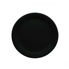 assiette ronde noir 20 pcs anniversaire communion mariage fete feudartifice cotillons