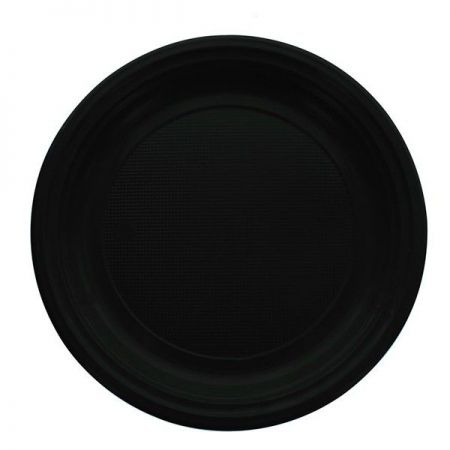 grande assiette ronde noir 20 pcs anniversaire communion mariage fete feudartifice cotillons 