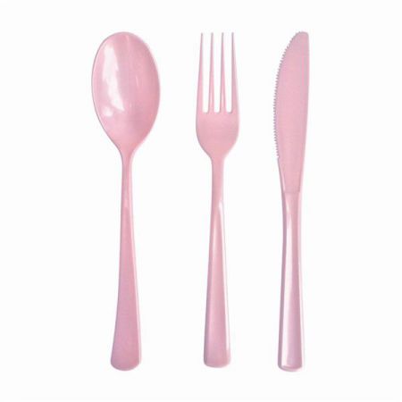 menagere rose 30 pieces fourchettes cuilleres couteaux anniversaire communion mariage fete feudartifice cotillons 