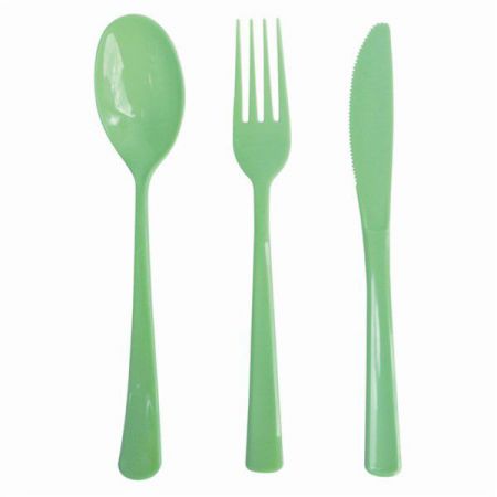 menagere vert 30 pieces fourchettes cuilleres couteaux anniversaire communion mariage fete feudartifice cotillons 