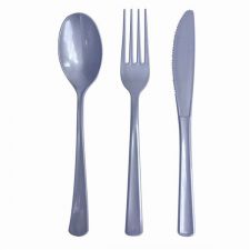 menagere gris 30 pieces fourchettes cuilleres couteaux anniversaire communion mariage fete feudartifice cotillons