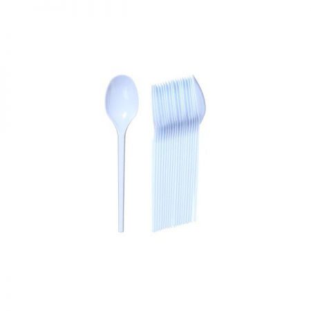 cuilliere a cafe plastique blanche 40 pieces anniversaire communion mariage fete feudartifice cotillons 