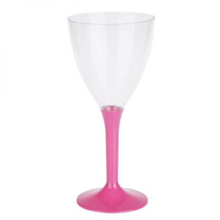 verre a vin plastique corail  