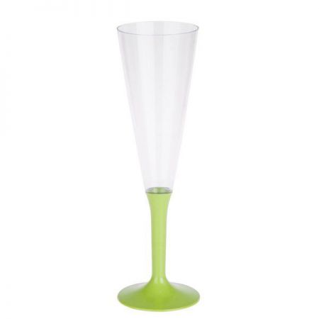 flute a champagne pied vert 