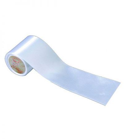 ruban satin blanc 5mx60mm anniversaire communion mariage fete feudartifice cotillons 