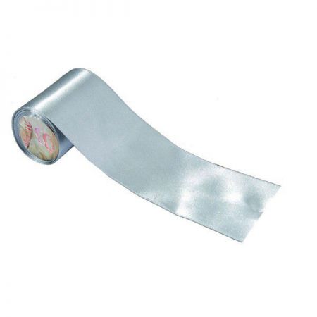 ruban satin argent 5mx60mm anniversaire communion mariage fete feudartifice cotillons 