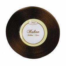 ruban satin rouleau chocolat 25mx6mm anniversaire communion mariage fete feudartifice cotillons 