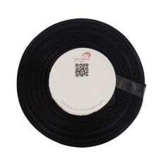 ruban satin rouleau noir 25mx6mm anniversaire communion mariage fete feudartifice cotillons