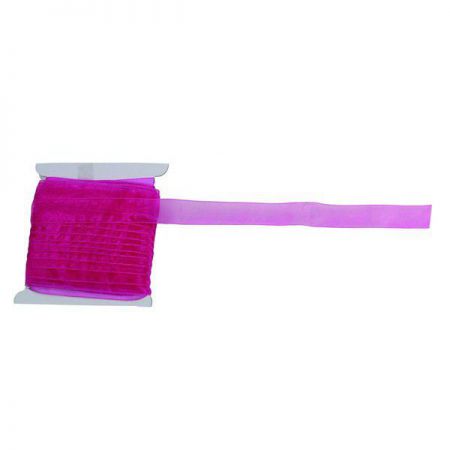 ruban organza rouleau fushia 20mx15mm anniversaire communion mariage fete feudartifice cotillons 
