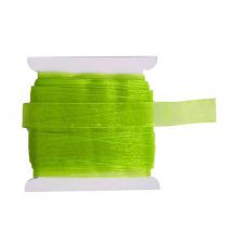 ruban organza rouleau vert 20mx15mm anniversaire communion mariage fete feudartifice cotillons 