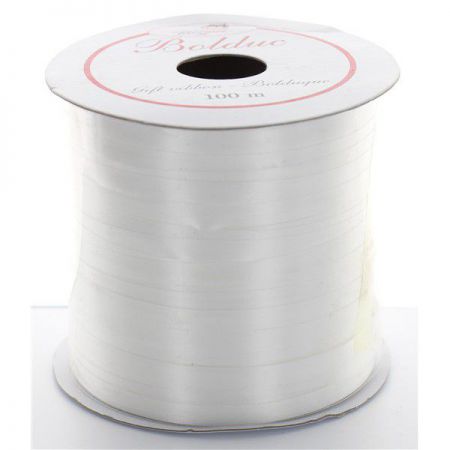 bolduc 100mx5mm blanc anniversaire communion mariage fete feudartifice cotillons 