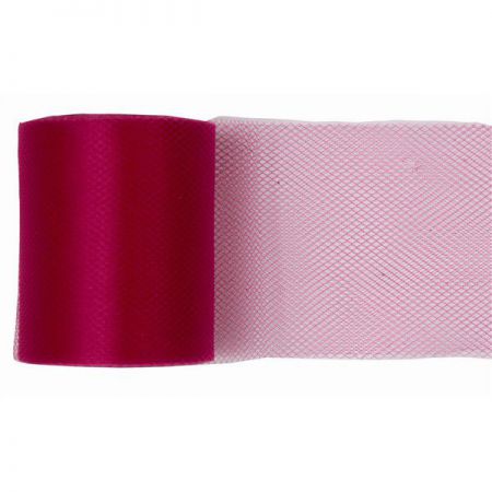 ruban tulle rouleau 20mx8cm fushia anniversaire communion mariage fete feudartifice cotillons 