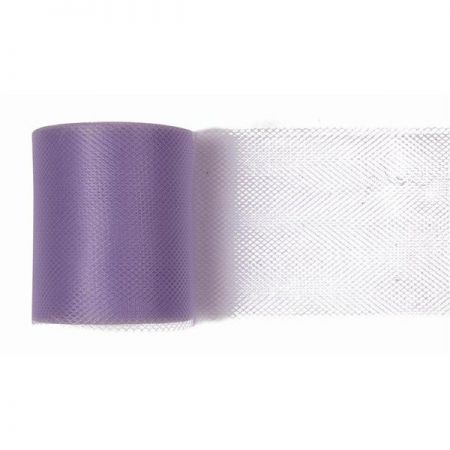 ruban tulle rouleau 20mx8cm parme anniversaire communion mariage fete feudartifice cotillons 