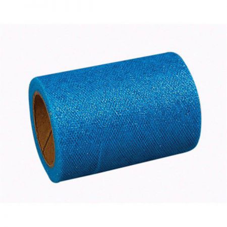 ruban tulle paillette turquoise anniversaire communion mariage fete feudartifice cotillons 10mx8cm 