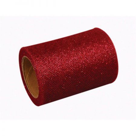 ruban tulle paillette bordeaux 10mx8cm anniversaire communion mariage fete feudartifice cotillons 