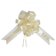 noeud tulle 2 pcs ecru anniversaire communion mariage fete feudartifice cotillons 