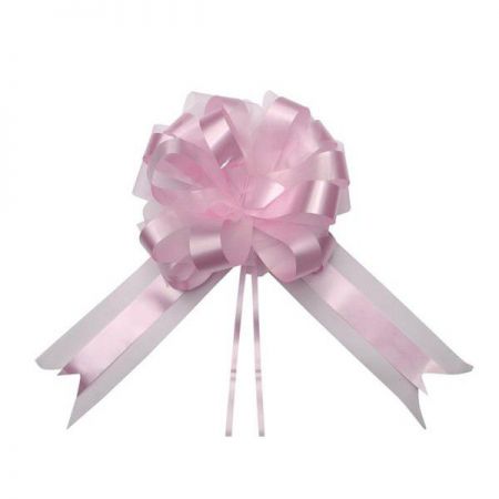 noeud tulle 2 pcs rose anniversaire communion mariage fete feudartifice cotillons 