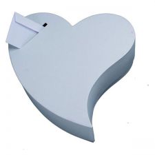 urne coeur carton blanc anniversaire communion mariage fete feudartifice cotillons