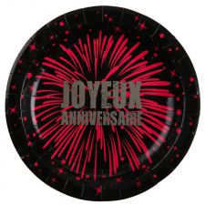 joyeux anniversaire fete rire amusement assiette carton ronde jetable decoration promotion qualite theme 4