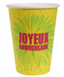 joyeux anniversaire fete rire amusement gobelet couleur nouveau jetable boire decoration carton promotion qualite theme 5