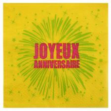 joyeux anniversaire fete rire amusement serviette de table impression couleur jetable decoration papier 3 plis promotion qualite them 3