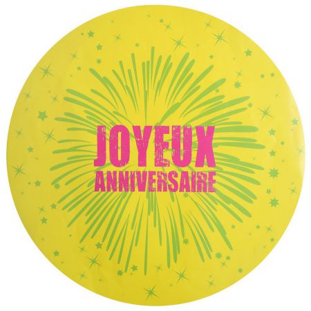 joyeux anniversaire fete rire amusement set de table impression couleur jetable decoration carton rond promotion qualite theme 4 