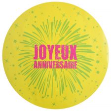 joyeux anniversaire fete rire amusement set de table impression couleur jetable decoration carton rond promotion qualite theme 4
