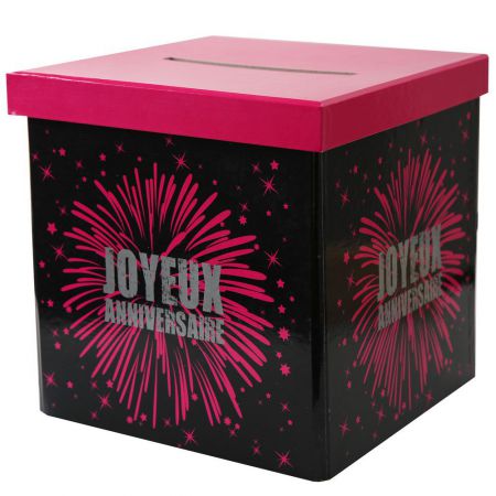 joyeux anniversaire fete rire amusement tirelire impression couleur jetable decoration carton carree promotion qualite theme 3 